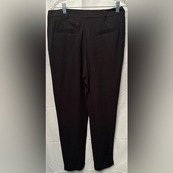 NEW Misha Nonoo Trouser Pants Black Viscose Cotton Size 6 28” Inseam - Picture 8 of 12